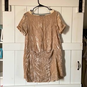 Anthropologie crushed velvet dress